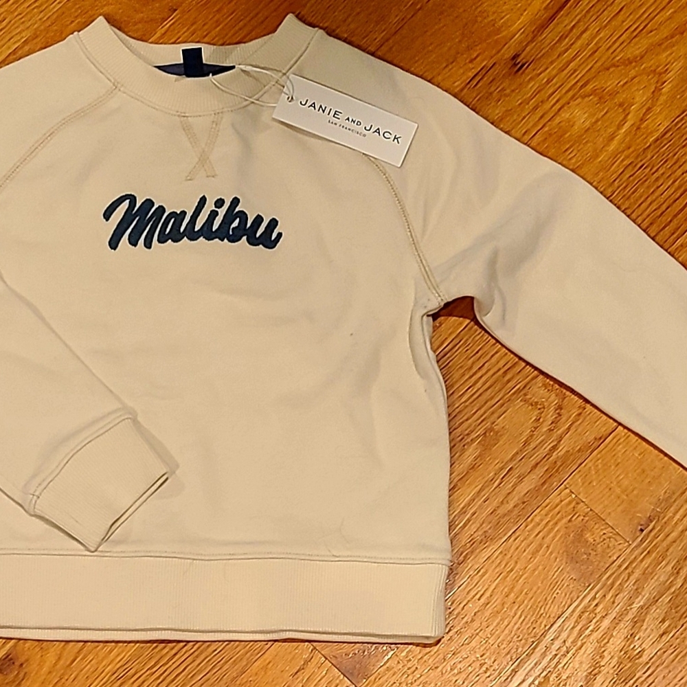 Janie and Jack Cream Crewneck Sweater